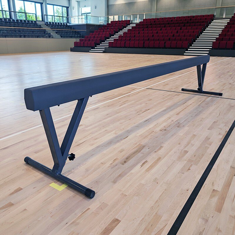 Adjustable gymnastics balance beam