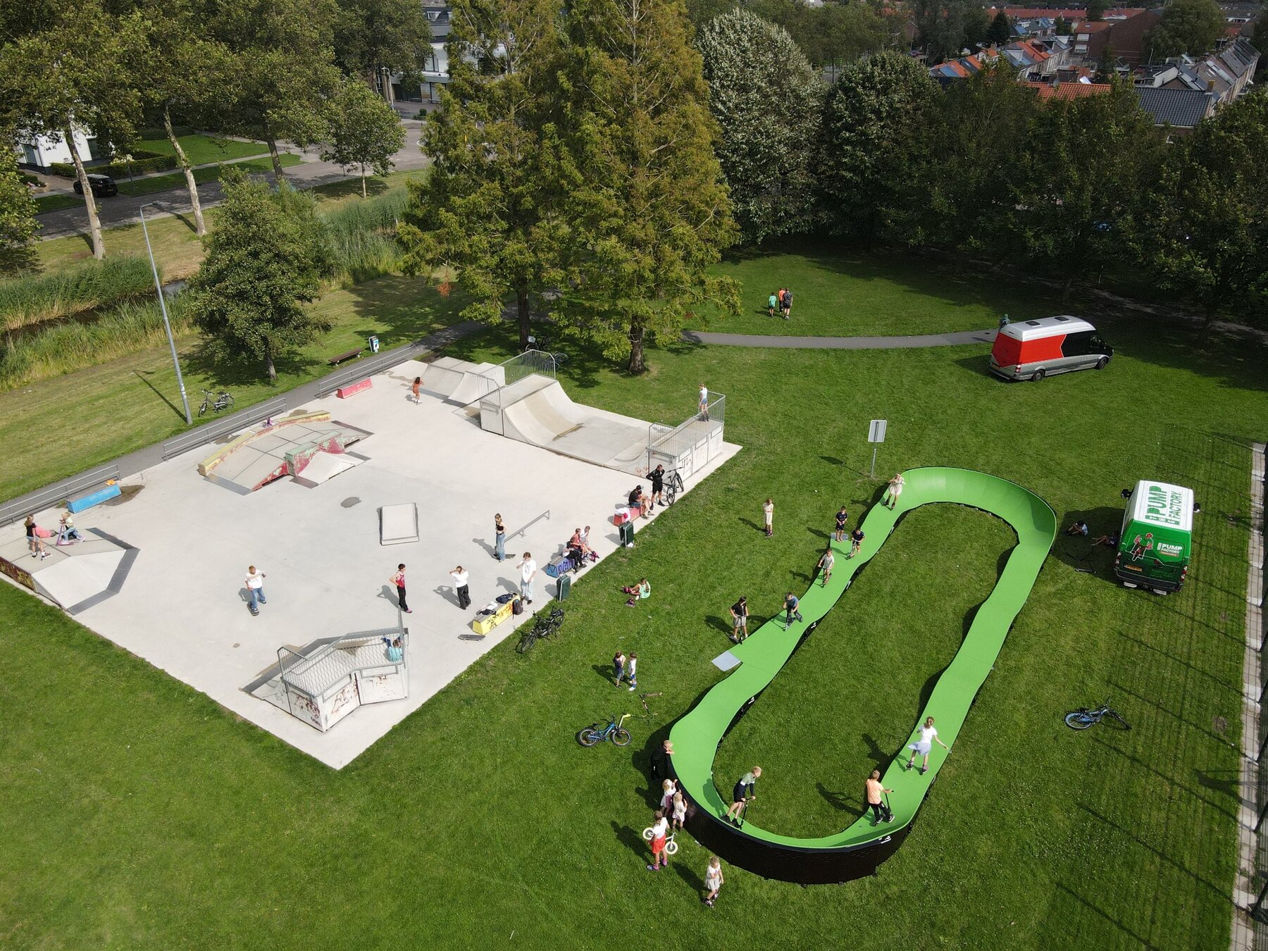 Pumptrack and skatepark