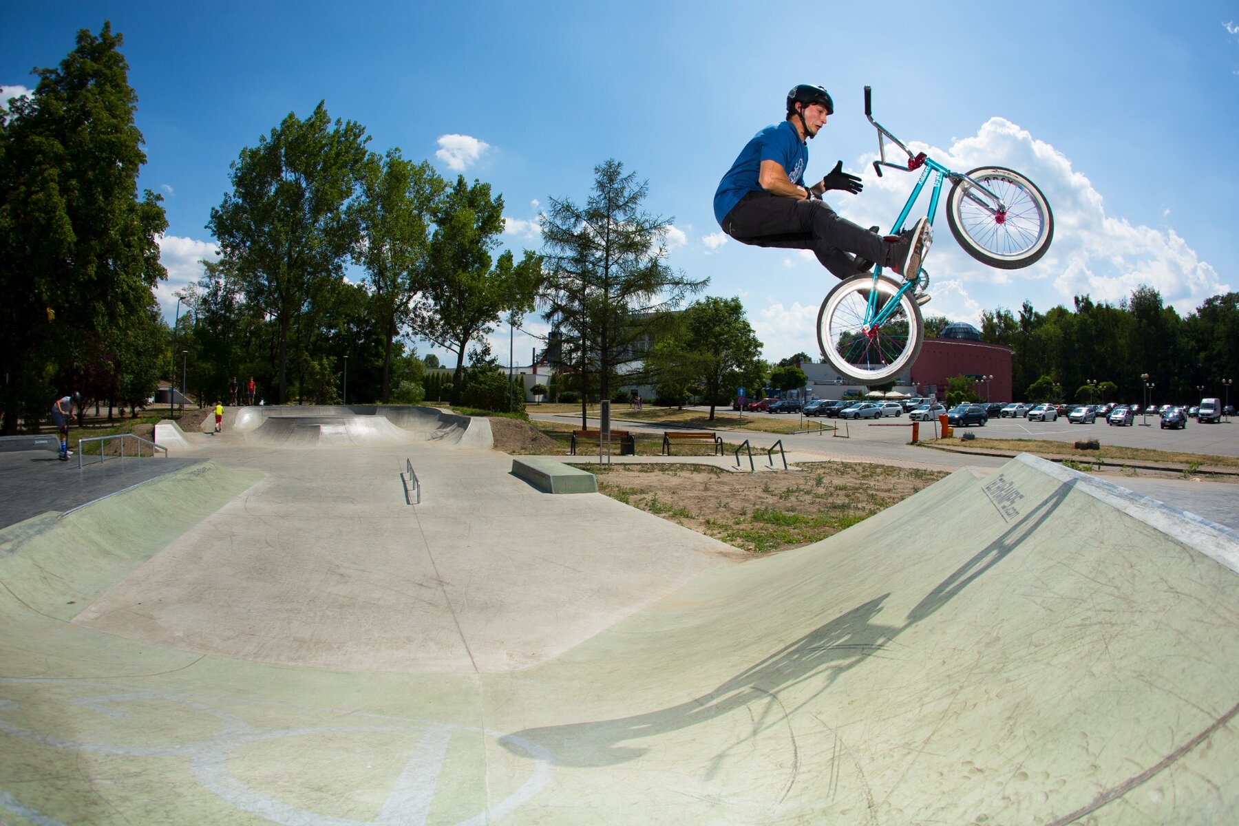 BMX at a concrete skatepark
