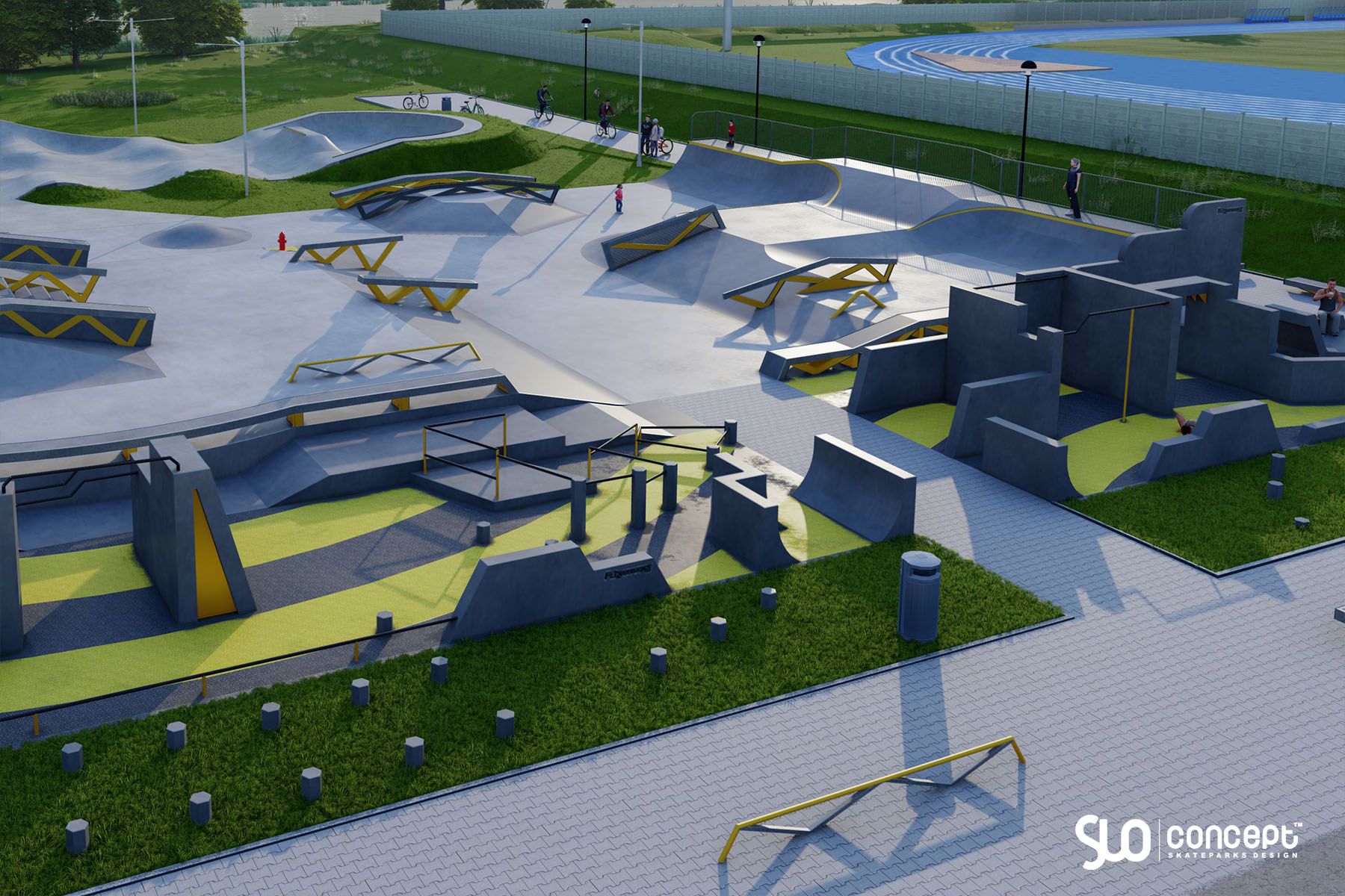 SLO Concept skatepark design visualisation